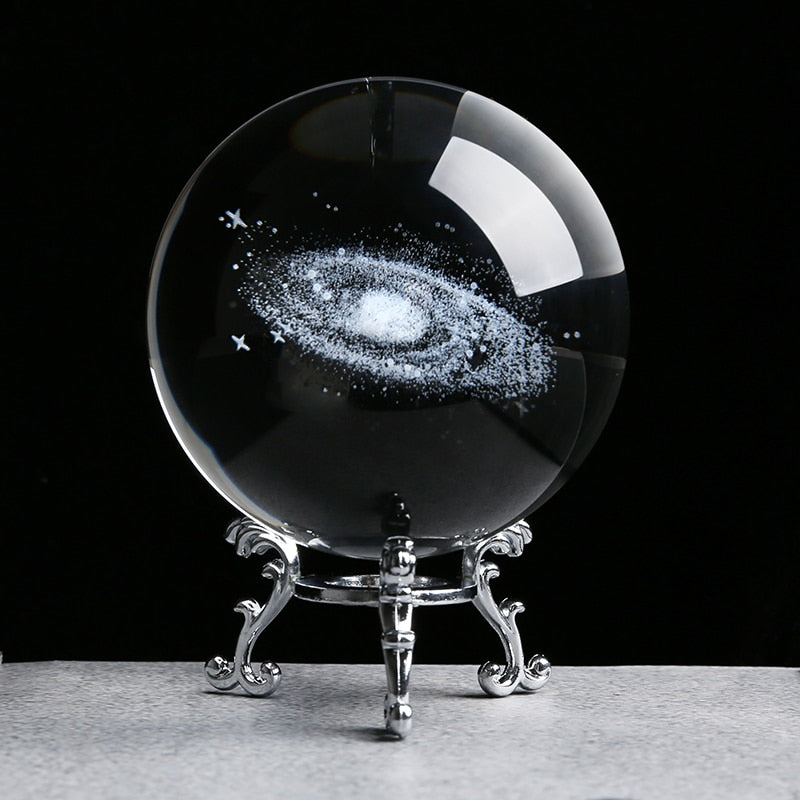 galactic system Figurine Ornaments Feng Shui Crystal Ball Office Home Desk Decoration Accessories Modern Art  Decoration Craft