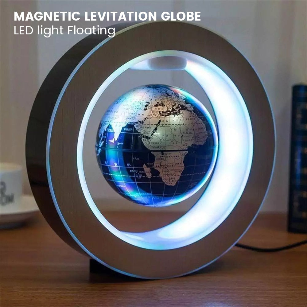 Levitation Light Magnetic Levitation Globe LED Rotating Globe Lamp Bedside Lamp Home Novelty Floating Light Canvas Painting