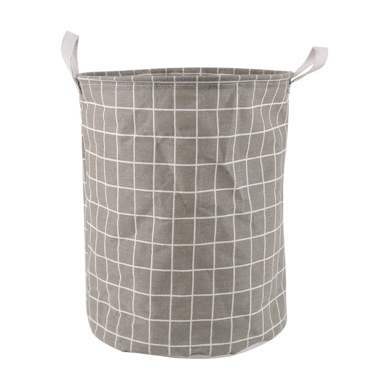 Laundry Basket Cotton Linen Foldable Laundry Hamper Waterproof Organizer Bucket Clothes Toys Large Capacity Home Storage Basket