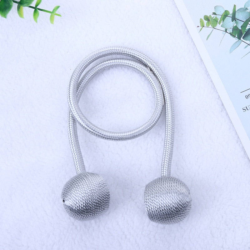 Magnetic Ball Curtain Tiebacks Tie Rope Accessory Rods Accessoires Backs Holdbacks Buckle Clips Hook Holder Home Decor