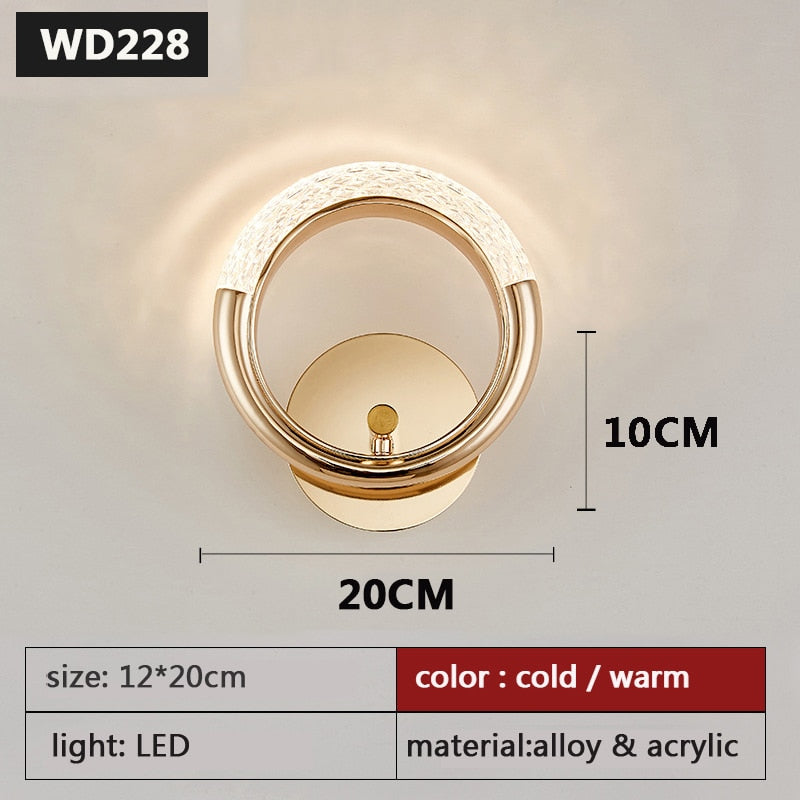 Nordic Wall Lamp Bedroom Bedside Wall Light Home Decoration Luxury Inernal Sconce Indoor Living Room Aisle Fashion Luminaria бра