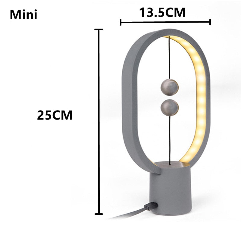Novelty Mini Magnetic Balance Lamp Levitation Floating Ball USB Bedside Birthday Gift For Kids Fancy LED Night Light Room Decor