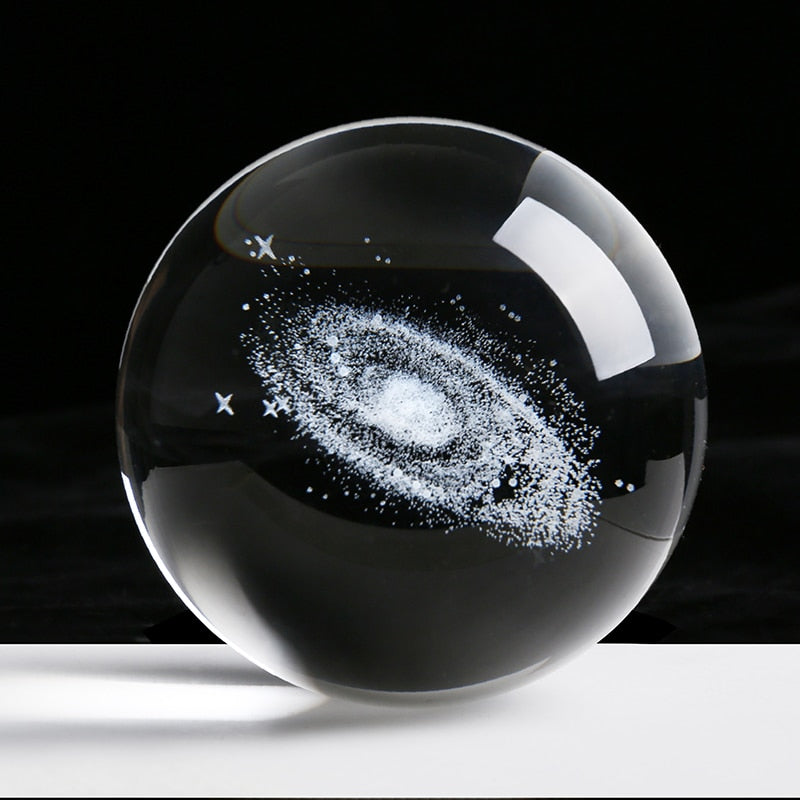 galactic system Figurine Ornaments Feng Shui Crystal Ball Office Home Desk Decoration Accessories Modern Art  Decoration Craft