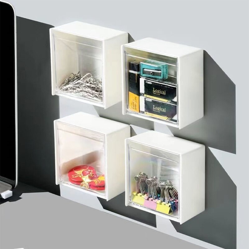 Transparent Wall Shelf Bathroom Organizer Kitchen Accessories Closet Organizer Home Gadgets Jewelry Boxes Makeup for Swabs 2023