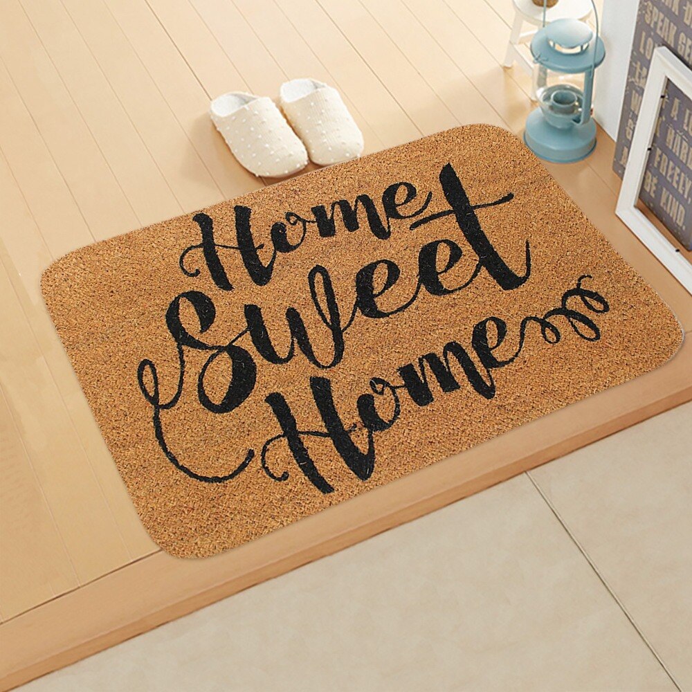 40x60cm Bathroom Kitchen Floor Mat Welcome Sweet Home Letter Front Door Mat Doormat Anti Slip Floor Mats For Living Rooms