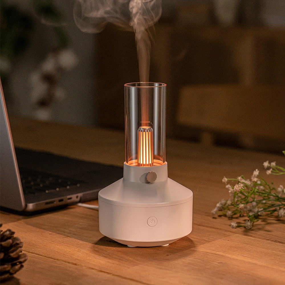Retro Aroma Diffuser USB Air Humidifier with Night Light Home Ultrasonic Mist Maker 150ml Fogger Essential Oil Difusor Purifier