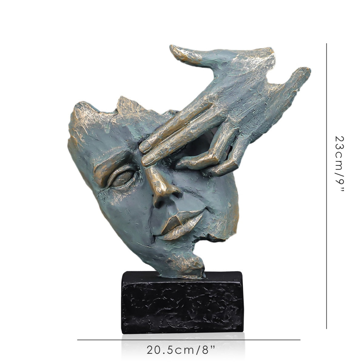 Abstract Character Art Collectible Sculpture Resin Thinker Figurine Face Statue Bookshelf Room Home Decoration Accessories New