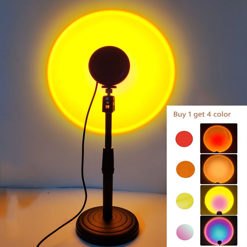 16 Colors Sunset Lamp Led Projector Night Light APP Remote Living Room Background Lighting for Room Decoration Photography