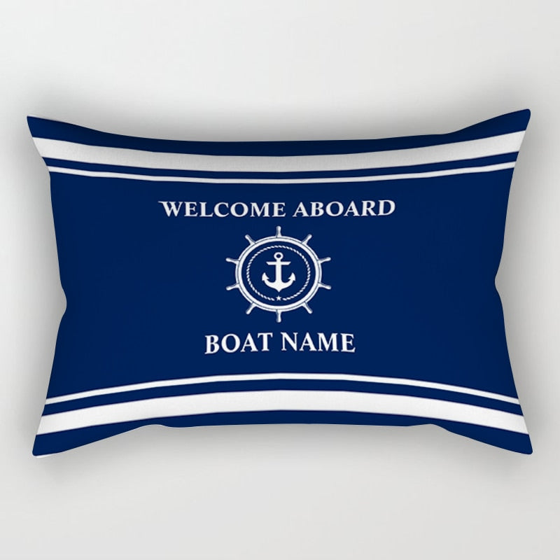 Dark blue nautical series sofa cushion cover 40*60 home decoration waist pillow cover cushion cover 30*50 can be customized
