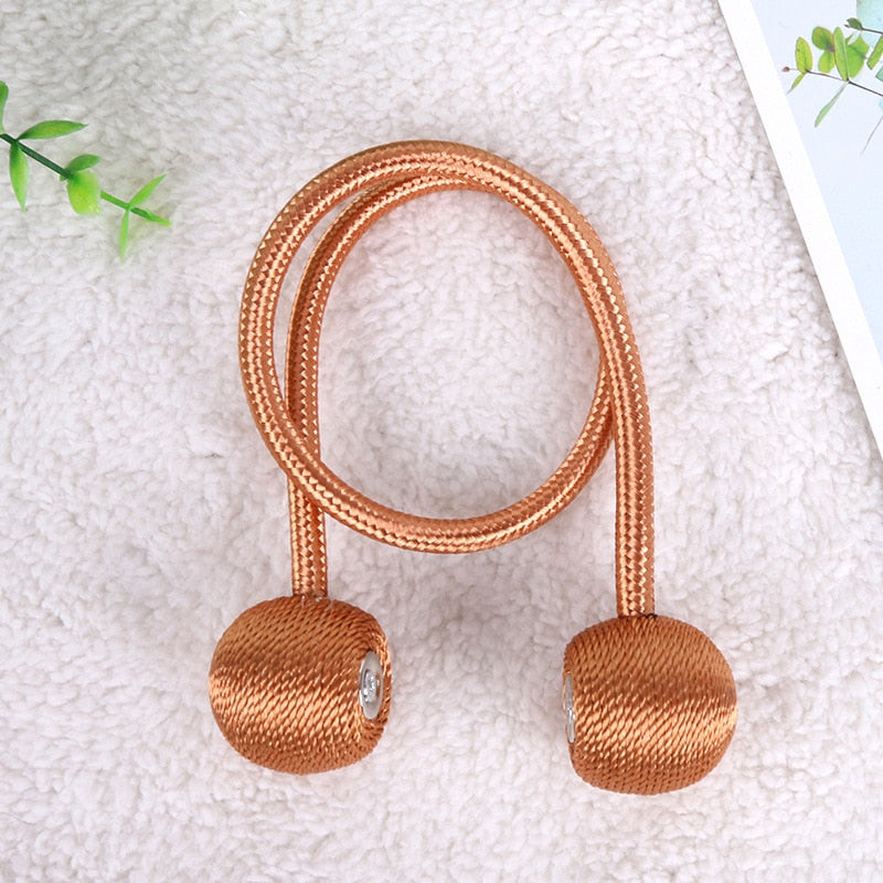 Magnetic Ball Curtain Tiebacks Tie Rope Accessory Rods Accessoires Backs Holdbacks Buckle Clips Hook Holder Home Decor