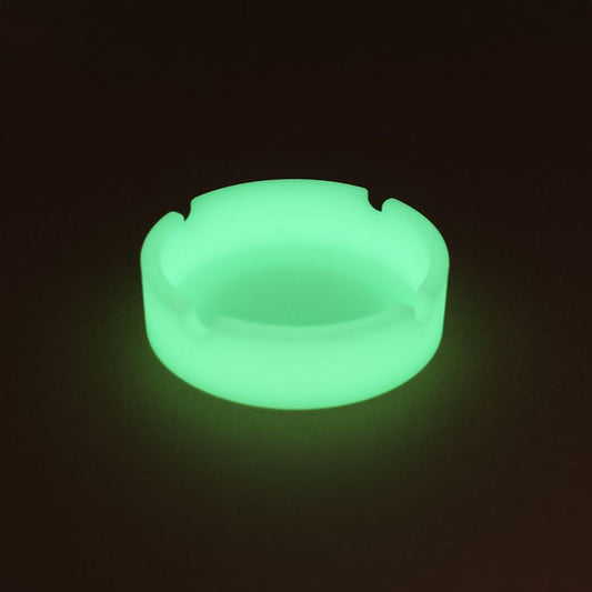 Luminous Silicone Ashtray Premium Rubber High Temperature Heat Resistant Anti-fall Round Design Ashtray Cigarette accessories