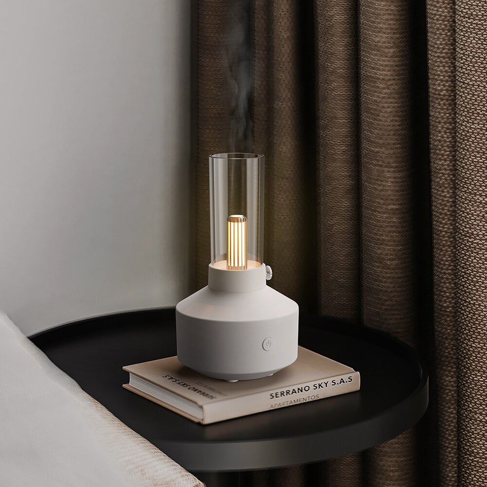 Retro Aroma Diffuser USB Air Humidifier with Night Light Home Ultrasonic Mist Maker 150ml Fogger Essential Oil Difusor Purifier